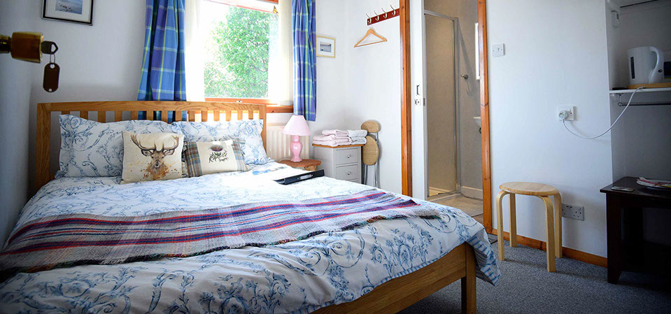 Our bed and breakfast accommodation in Portree contains double rooms with en suite shower rooms