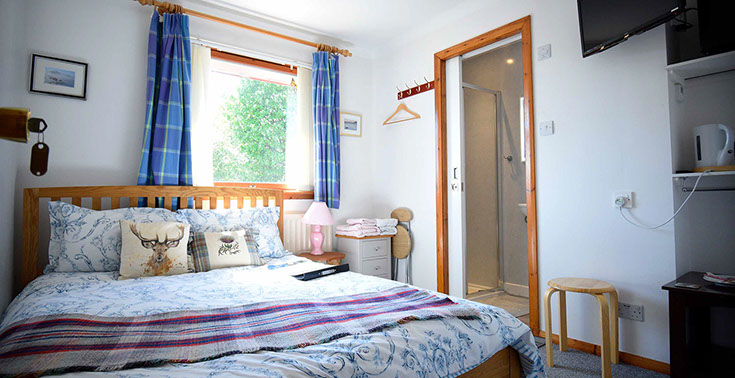 Our bed and breakfast accommodation in Portree contains double rooms with en suite shower rooms